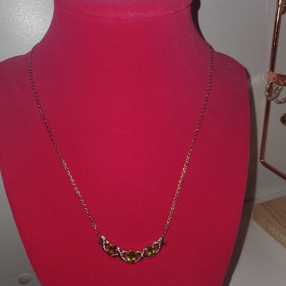 10K Gold Gemstone Necklace - Picture 3 of 9